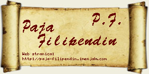 Paja Filipendin vizit kartica
